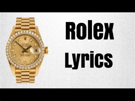 rolex testo|song about a rolex watch.